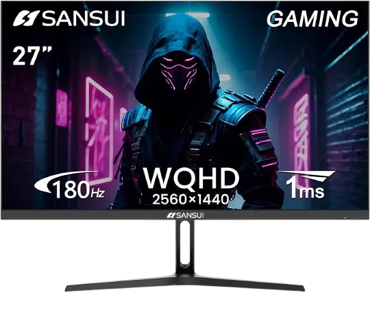 SANSUI 27 Inch WQHD 180Hz Gaming Monitor