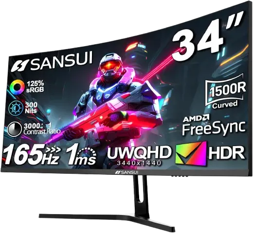 SANSUI 34 Inch Curved Gaming Monitor