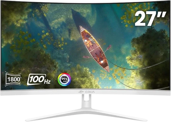 CRUA 27' Curved White Monitor 100Hz