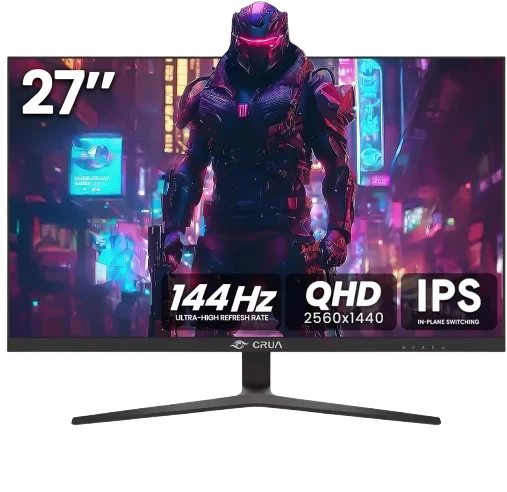 CRUA 27' Gaming Monitor QHD 144Hz IPS