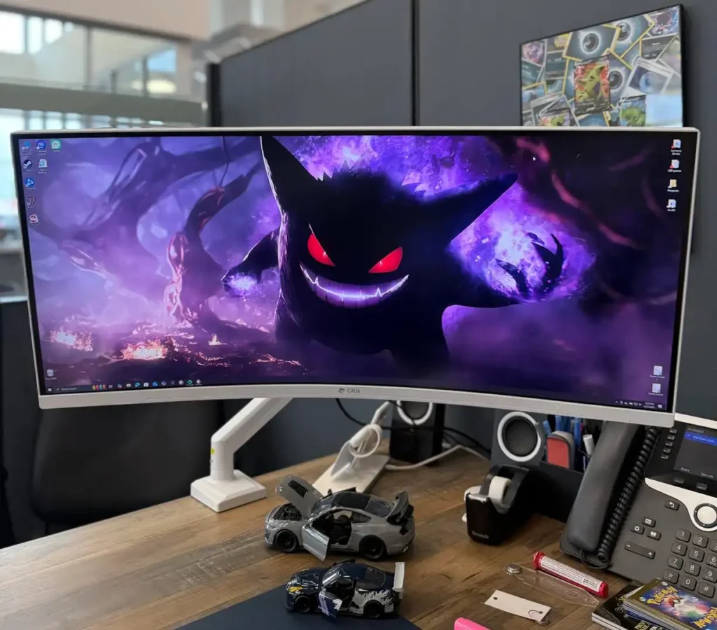 There is minor backlight bleed on dark screens, and uniformity can vary slightly across units.