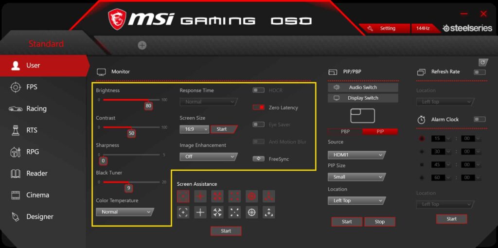 MSI Optix MAG272CRX comes equipped with HDCR (High Dynamic Contrast Range) technology