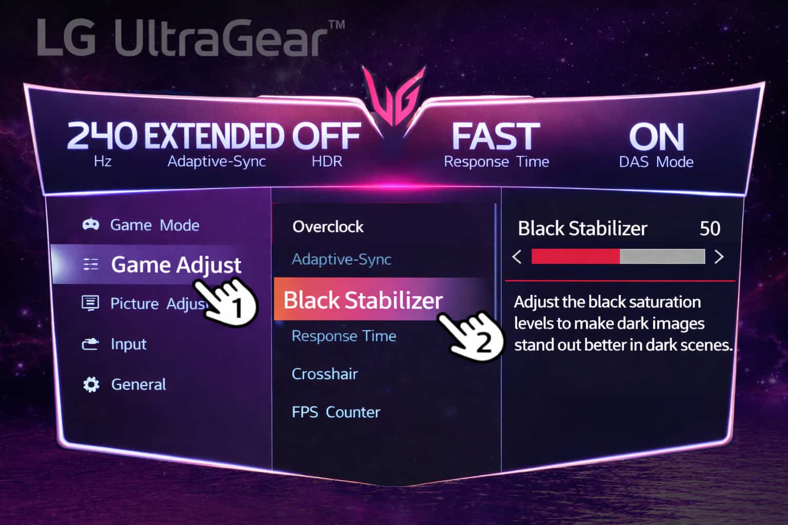 How to adjust Black Stabilizer